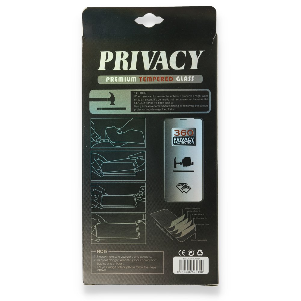  iPhone 12 34D Hayalet Izgaralı Cam