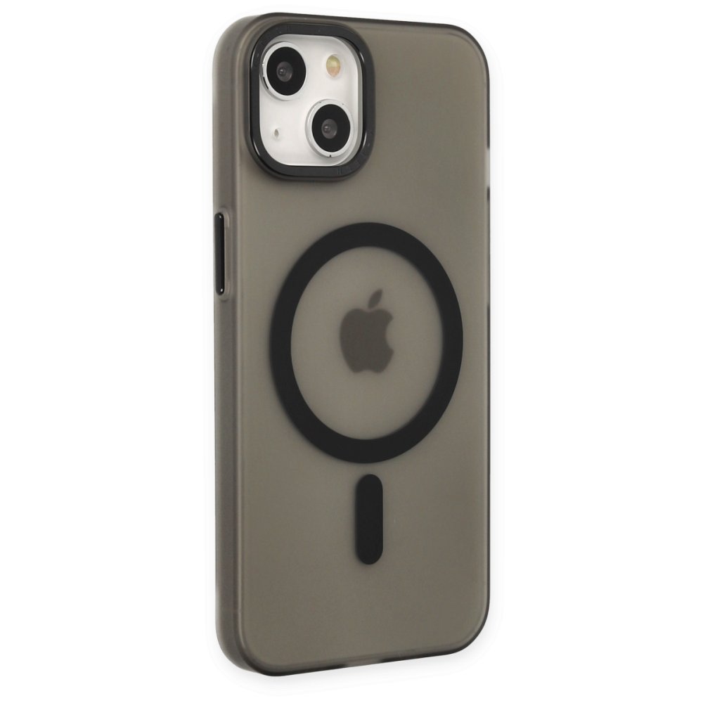  iPhone 15 Kılıf Lodos Magneticsafe Mat Kapak - Siyah