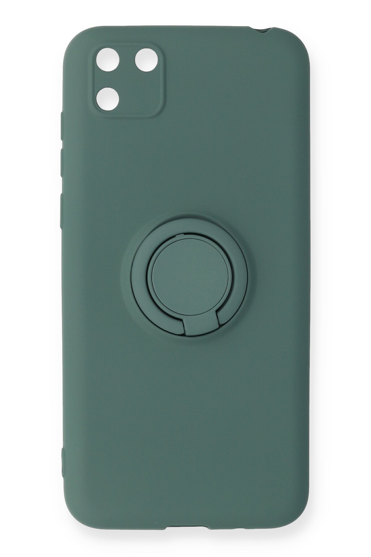 Huawei Y5P Kılıf Viktor Yüzüklü Silikon - Koyu Yeşil Huawei Y5P Kılıf Viktor Yüzüklü Silikon - Koyu Yeşil