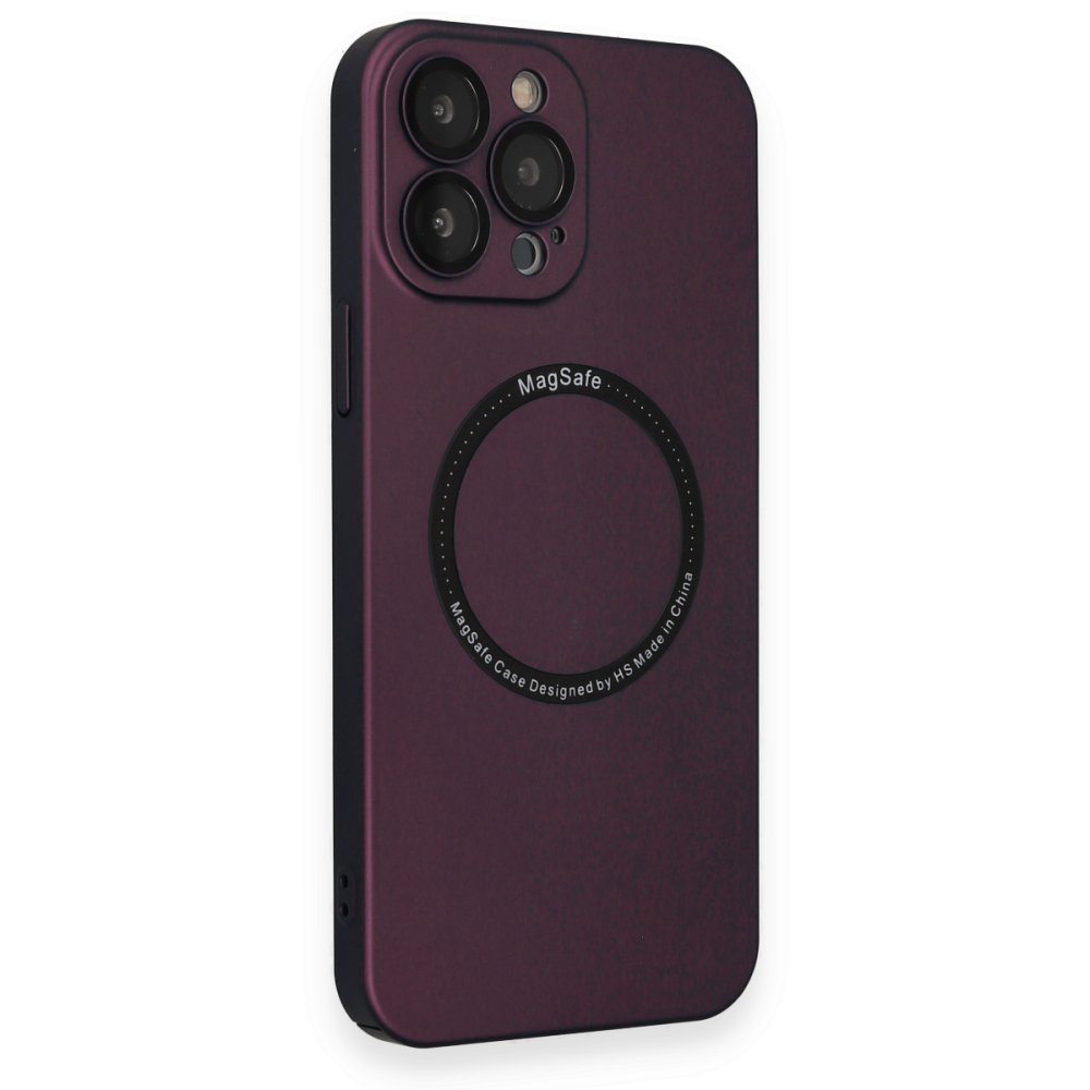  iPhone 13 Pro Kılıf Jack Magneticsafe Lens Silikon - Mürdüm