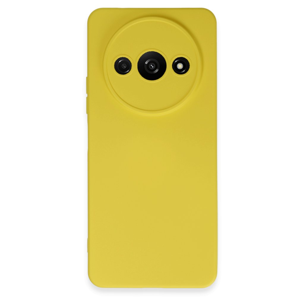 Xiaomi Poco C61 Kılıf Nano içi Kadife Silikon - Sarı Xiaomi Poco C61 Kılıf Nano içi Kadife Silikon - Sarı