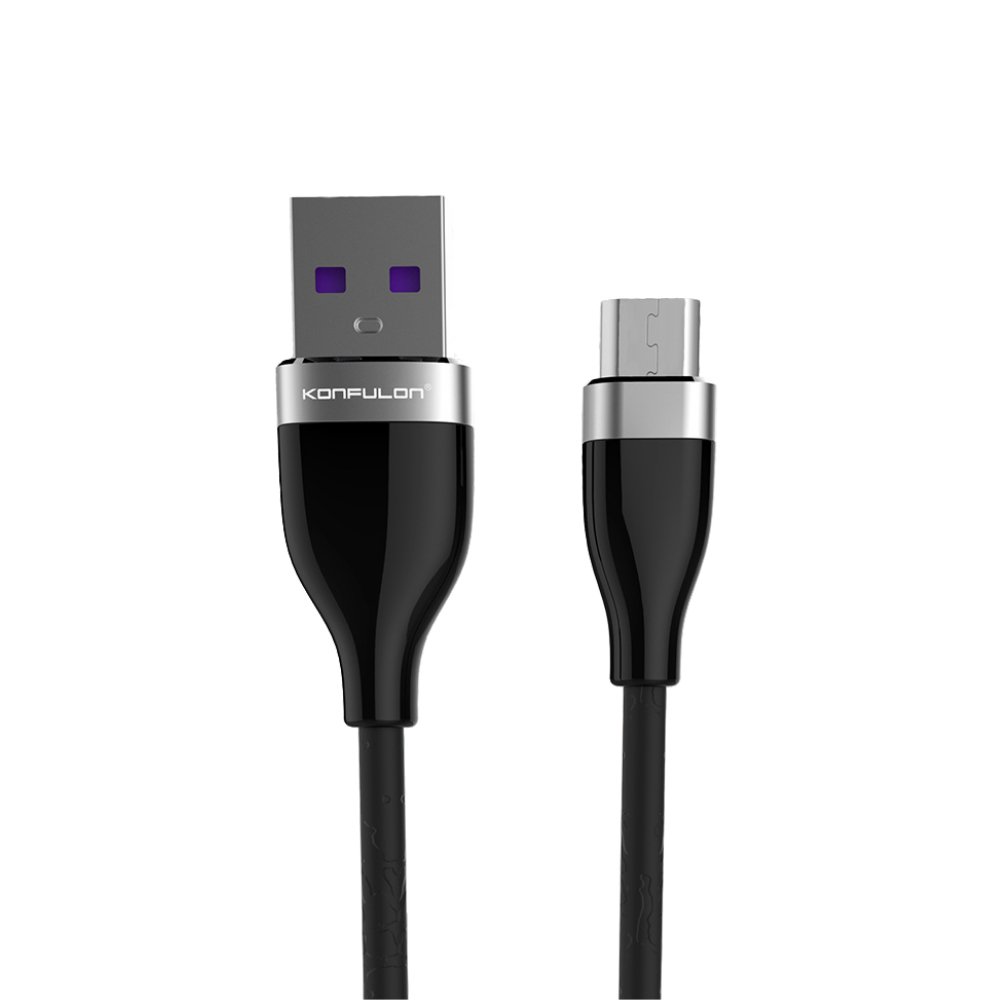 Konfulon S82 Seramik Uçlu Micro USB Kablo 1M 3.1A - Siyah Konfulon S82 Seramik Uçlu Micro USB Kablo 1M 3.1A - Siyah