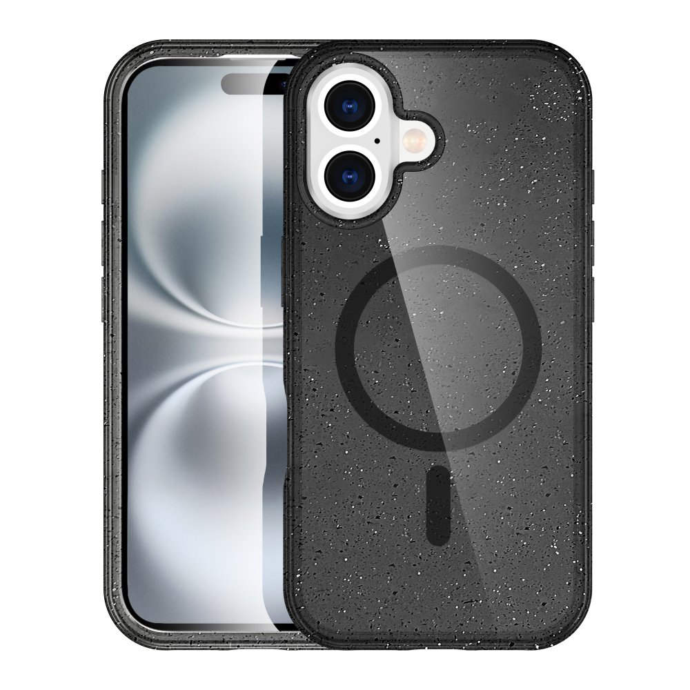 iPhone 16 Kılıf Glow Magsafe Kapak - Siyah  iPhone 16 Kılıf Glow Magsafe Kapak - Siyah