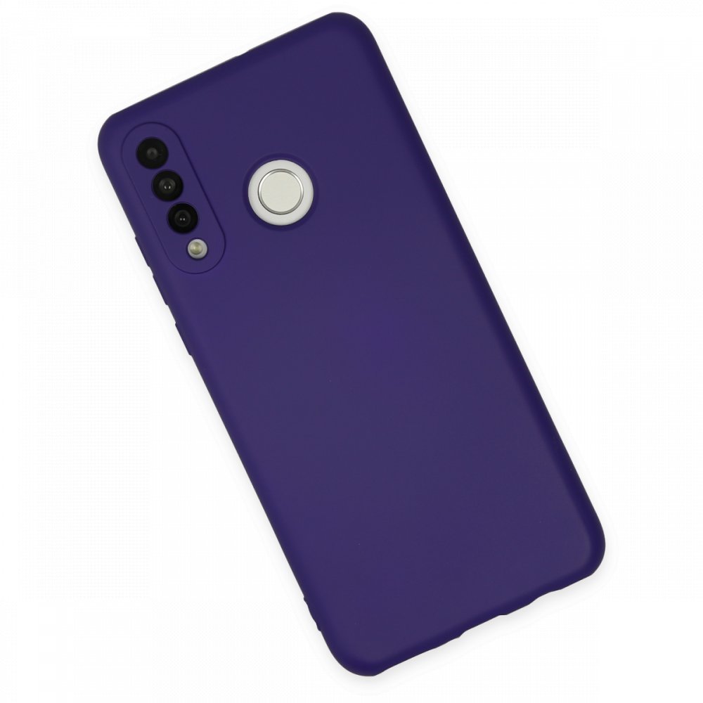 Huawei P30 Lite Kılıf Nano içi Kadife Silikon - Mor Huawei P30 Lite Kılıf Nano içi Kadife Silikon - Mor