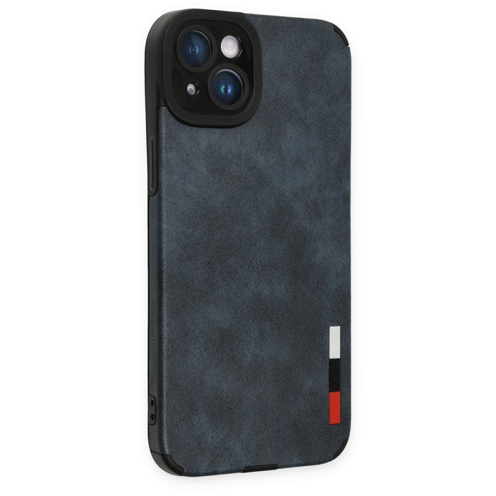 iPhone 14 Plus Kılıf Loop Deri Silikon - Lacivert  iPhone 14 Plus Kılıf Loop Deri Silikon - Lacivert