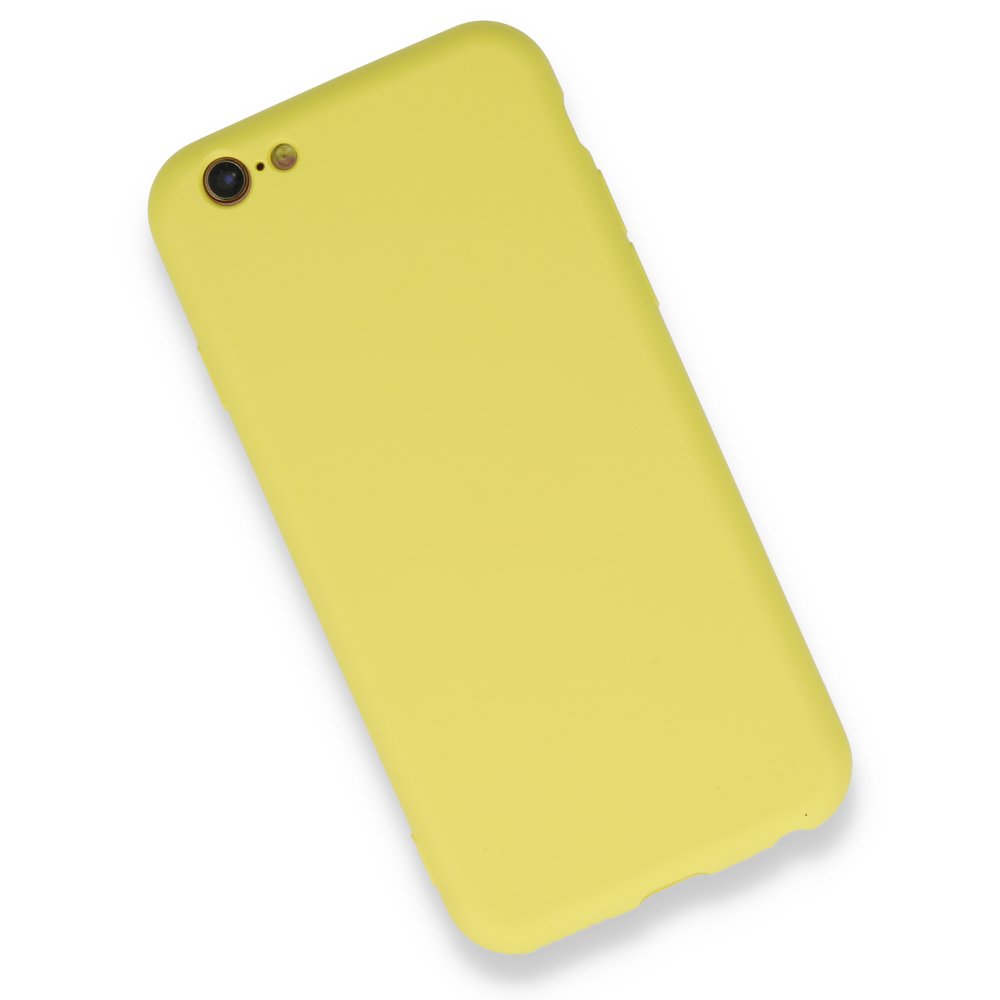  iPhone 6 Kılıf Nano içi Kadife Silikon - Sarı
