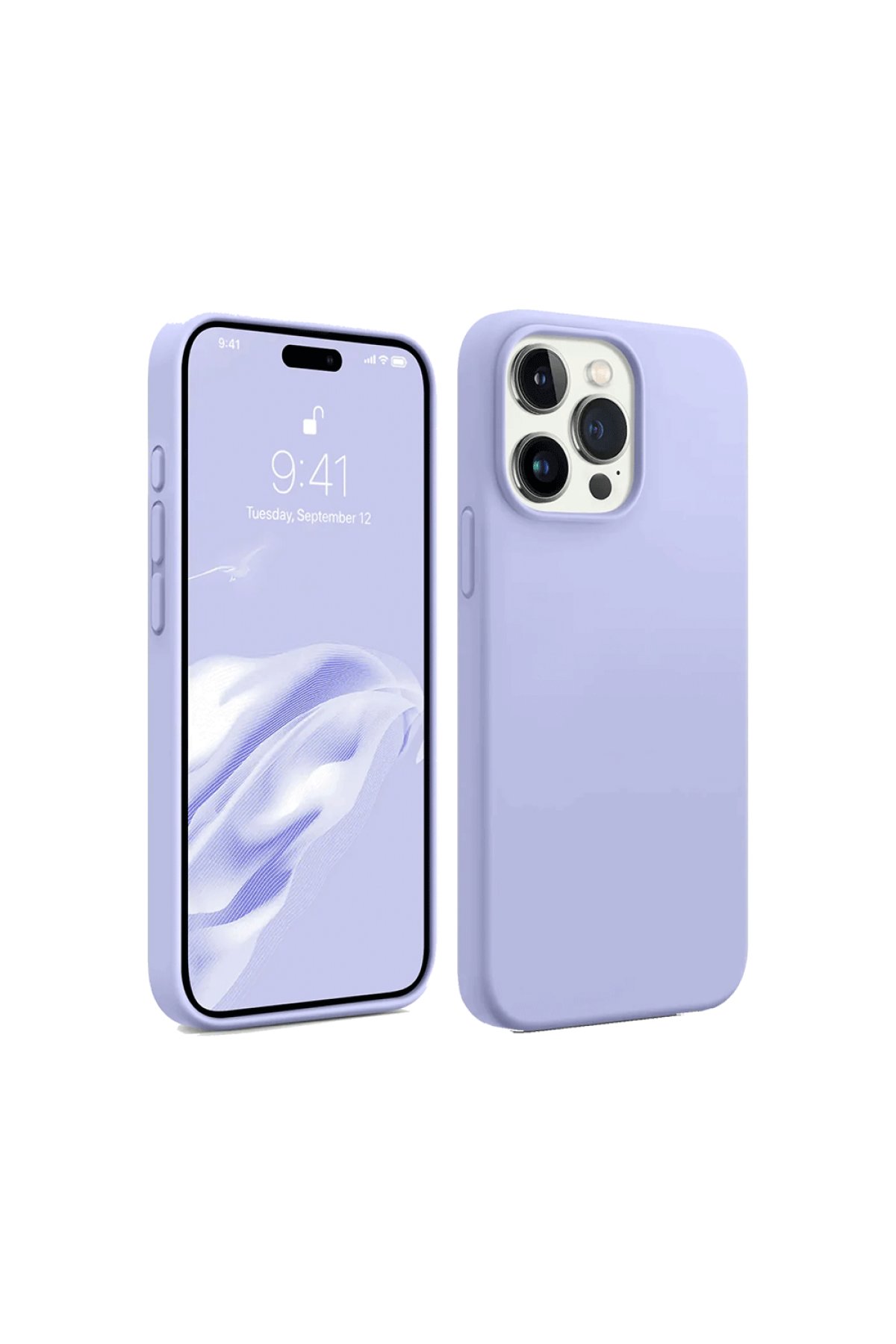  iPhone 15 Pro Kılıf First Silikon - Lila