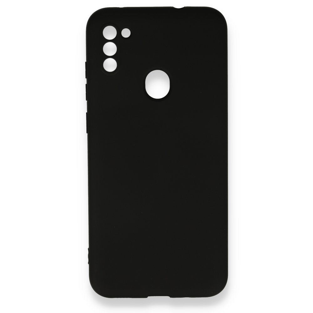  Samsung Galaxy M11 Kılıf Nano içi Kadife Silikon - Siyah