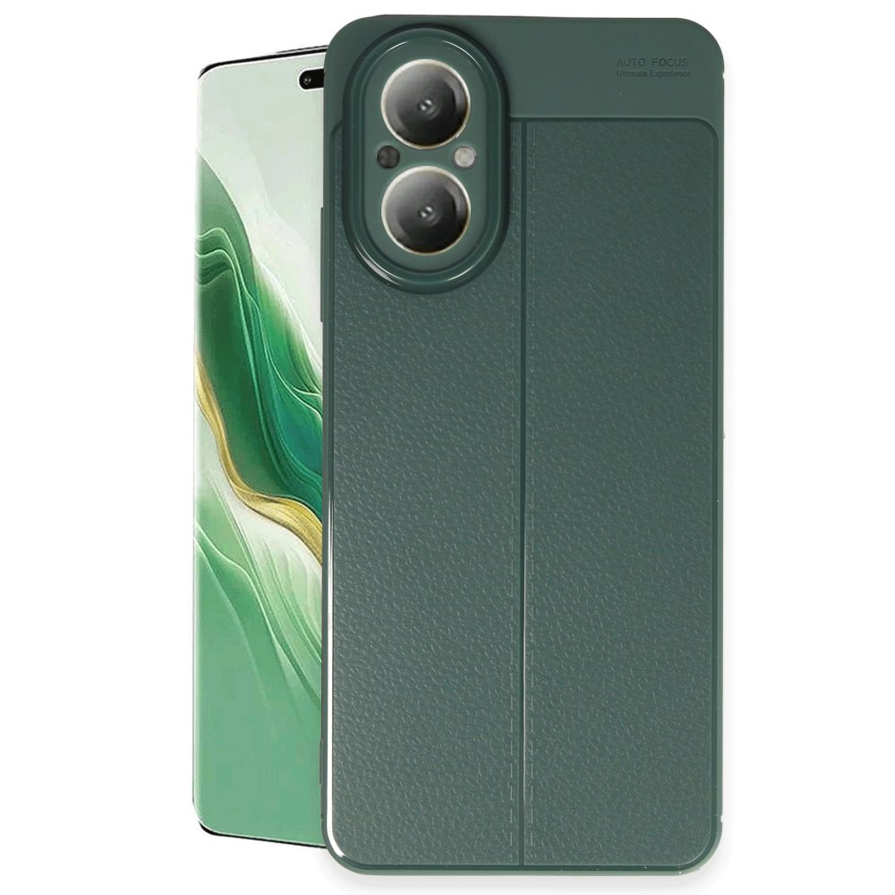 Realme 12 Lite Kılıf Auto Focus Kapak - Koyu Yeşil  Realme 12 Lite Kılıf Auto Focus Kapak - Koyu Yeşil