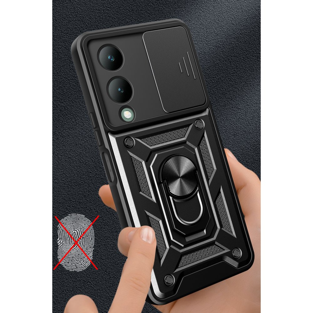 Vivo Y17S Kılıf Pars Lens Yüzüklü Silikon - Gümüş Vivo Y17S Kılıf Pars Lens Yüzüklü Silikon - Gümüş