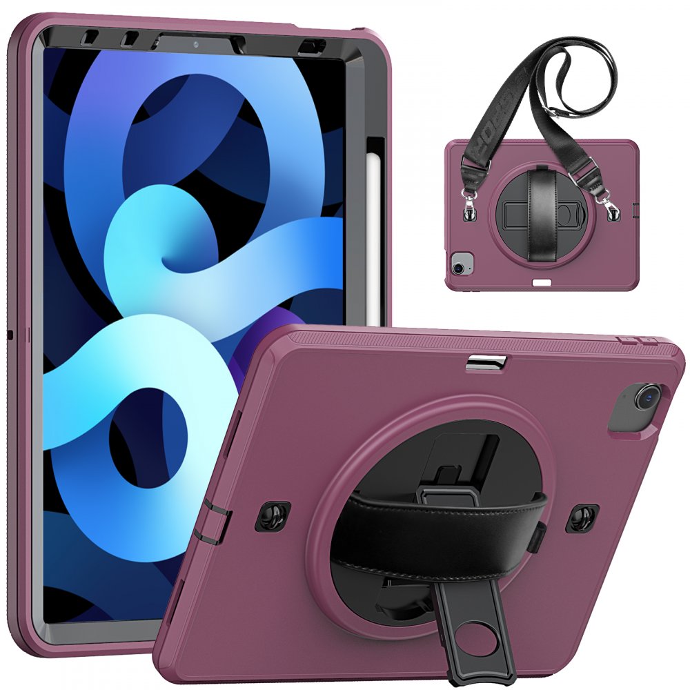  iPad Air 4 10.9 Kılıf Strap-C Otterbox Tablet Kapak - Mürdüm