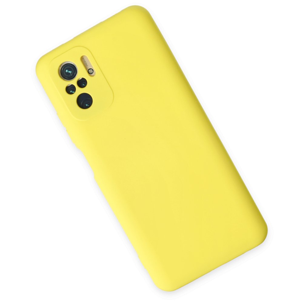 Xiaomi Poco M5s Kılıf Nano içi Kadife Silikon - Sarı  Xiaomi Poco M5s Kılıf Nano içi Kadife Silikon - Sarı