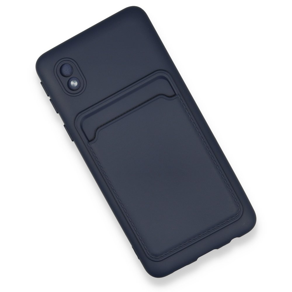  Samsung Galaxy A01 Core Kılıf Kelvin Kartvizitli Silikon - Lacivert