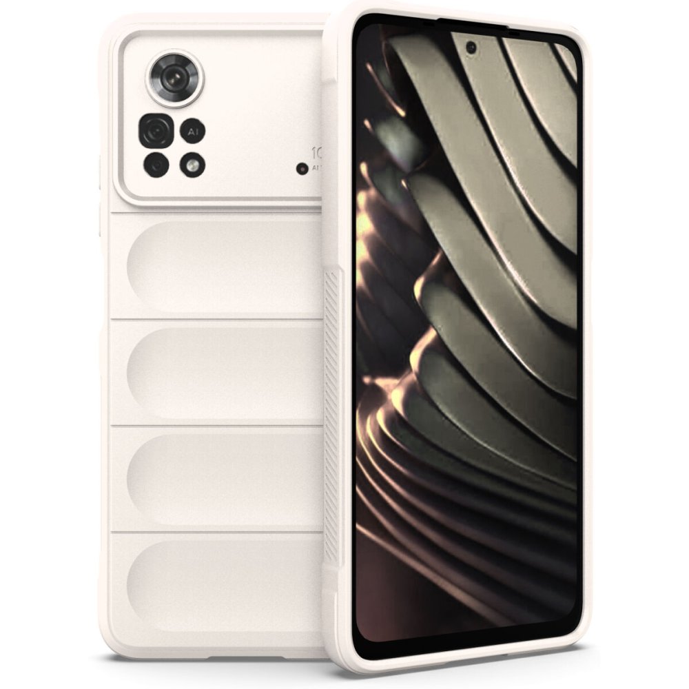  Xiaomi Poco X4 Pro 5G Kılıf Optimum Silikon - Krem