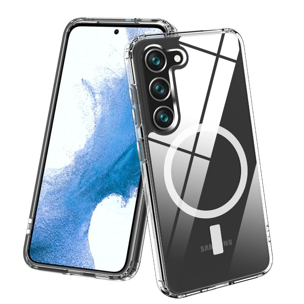  Samsung Galaxy S23 Plus Kılıf Magneticsafe Şeffaf Silikon - Şeffaf