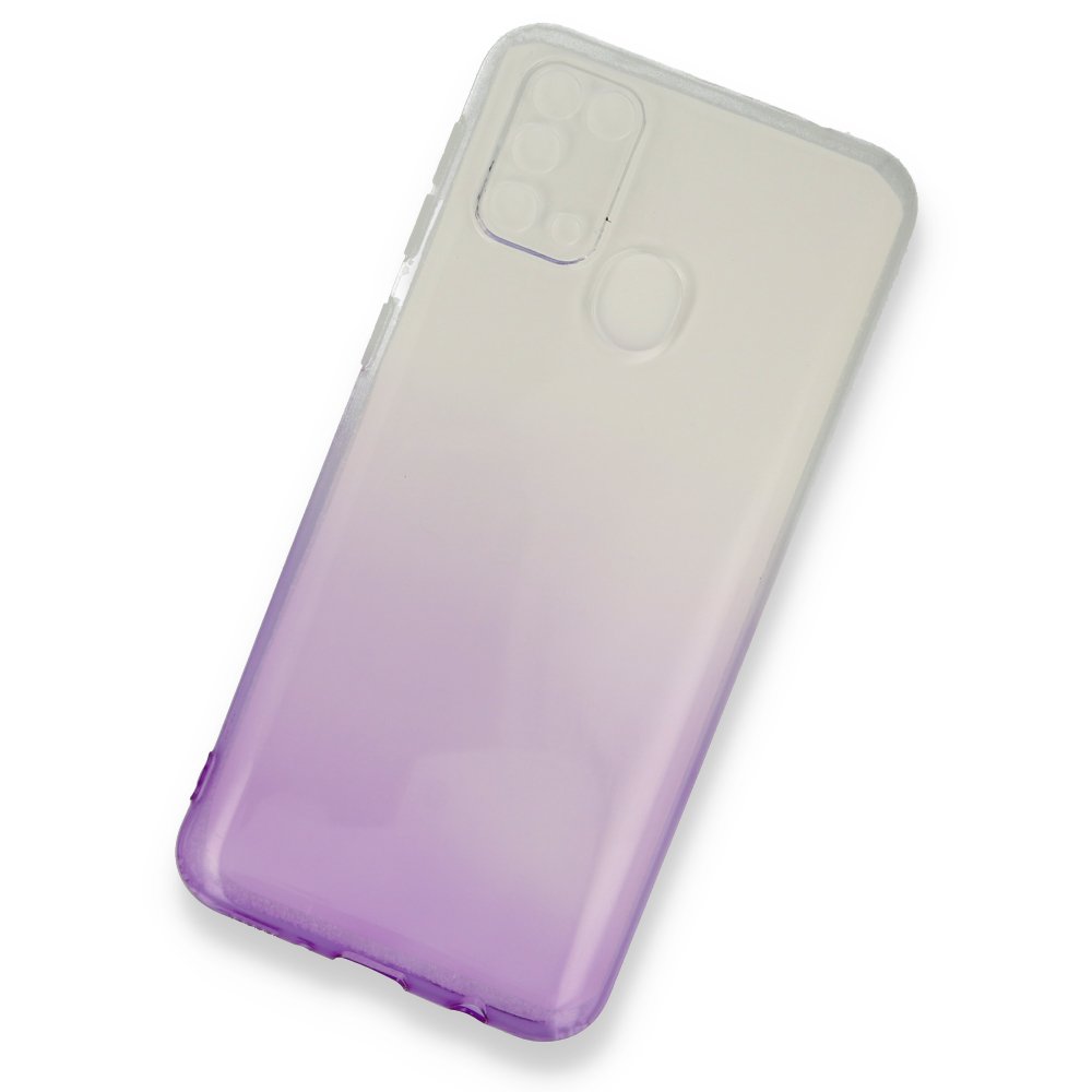  Samsung Galaxy M31 Kılıf Lüx Çift Renkli Silikon - Mor