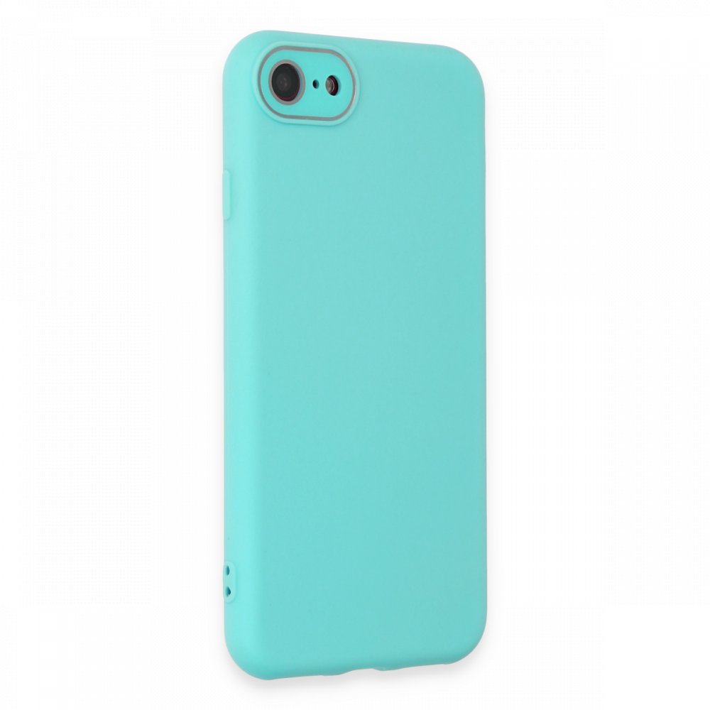 iPhone 8 Kılıf Lansman Glass Kapak - Turkuaz iPhone 8 Kılıf Lansman Glass Kapak - Turkuaz