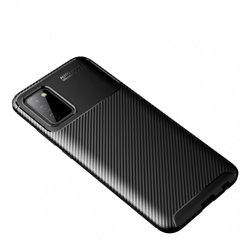  Samsung Galaxy A02S Kılıf Auto Focus Karbon Kapak - Siyah