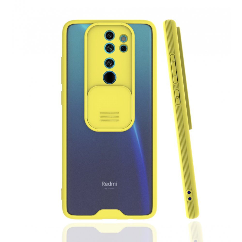 Redmi Note 8 Pro Kılıf Platin Kamera Koruma Silikon - Sarı