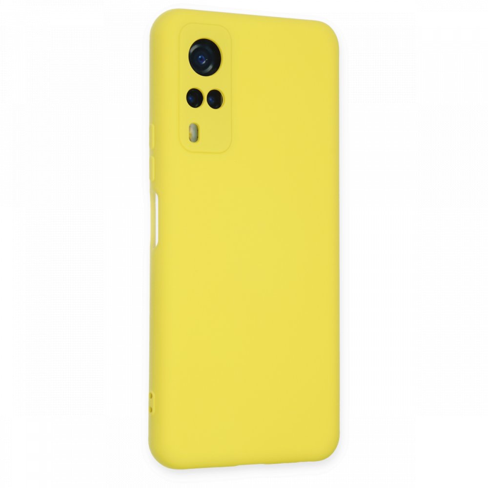 Vivo Y31 2021 Kılıf Nano içi Kadife Silikon - Sarı