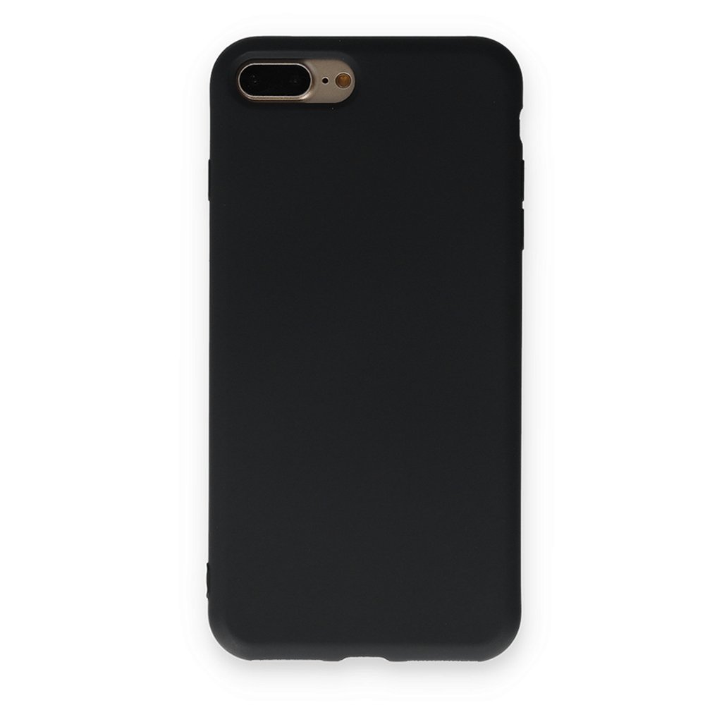  iPhone 7 Plus Kılıf Nano içi Kadife Silikon - Siyah
