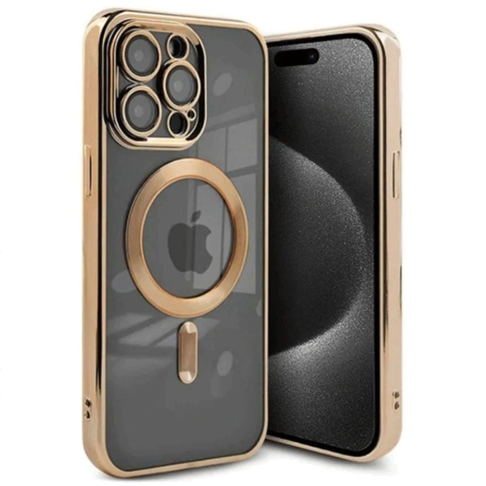 iPhone 15 Pro Kılıf Kross Magneticsafe Kapak - Gold