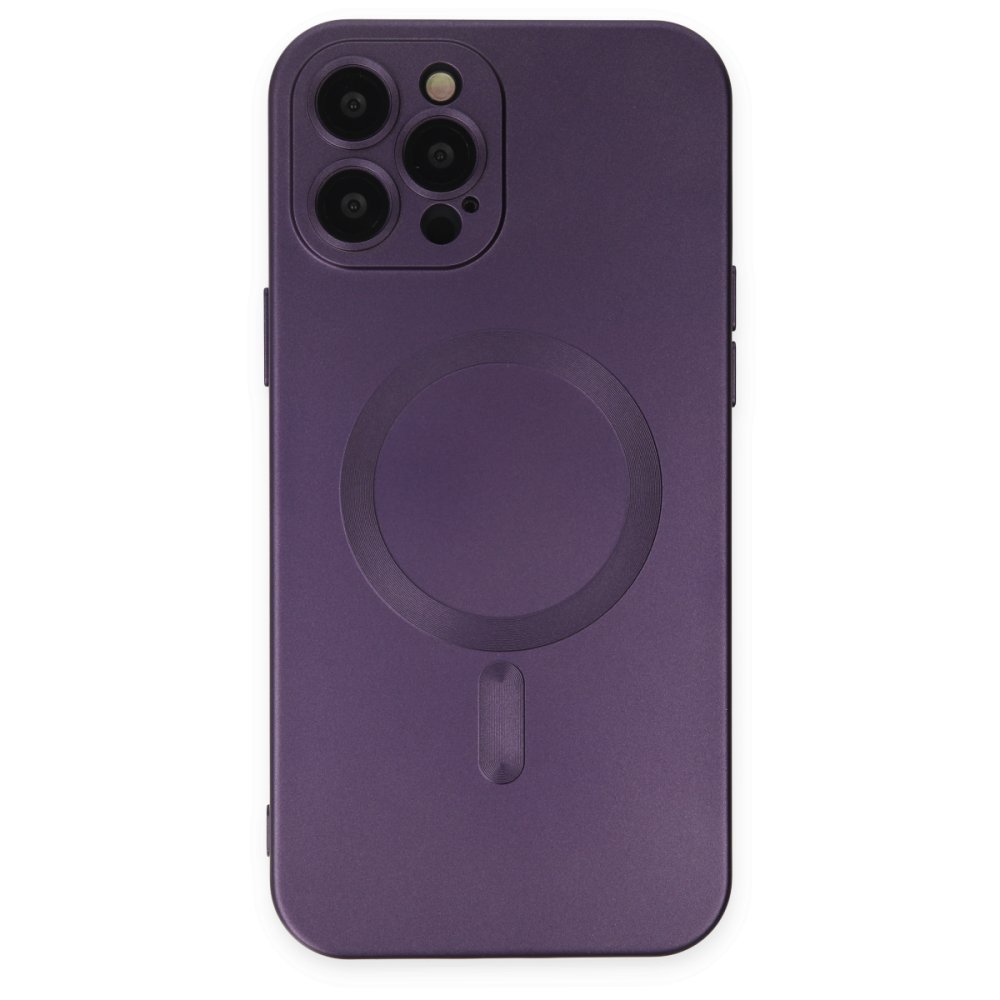  iPhone 12 Pro Max Kılıf Moshi Lens Magneticsafe Silikon - Mor