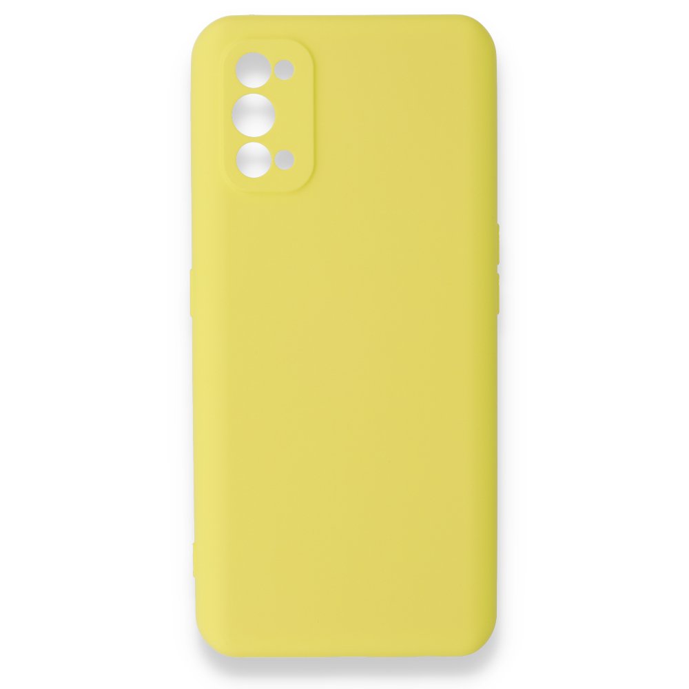 Realme 7 Pro Kılıf Nano içi Kadife Silikon - Sarı  Realme 7 Pro Kılıf Nano içi Kadife Silikon - Sarı