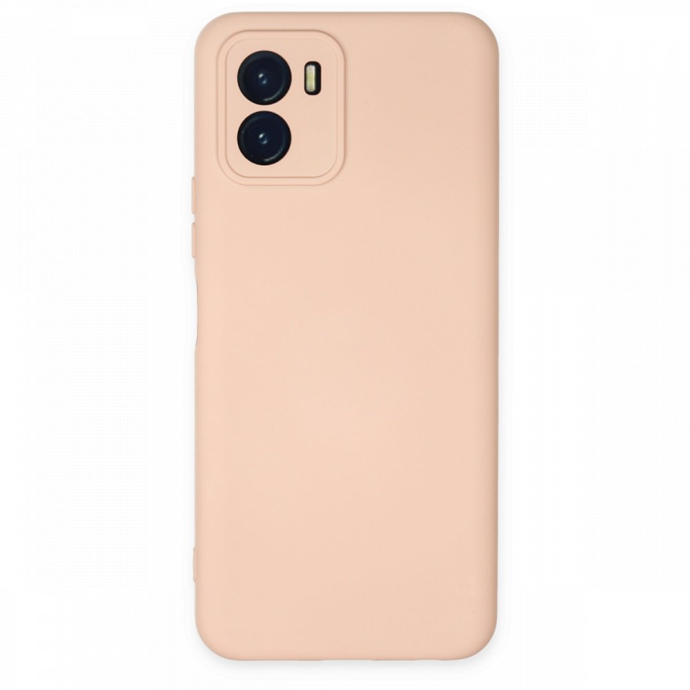  Vivo Y15S Kılıf Nano içi Kadife Silikon - Pudra
