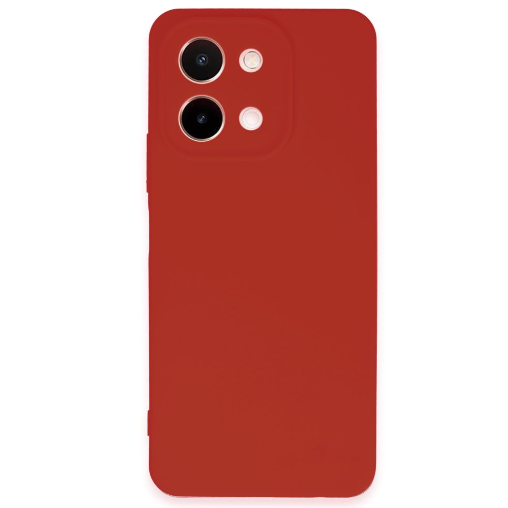 Vivo Y28 Kılıf First Silikon - Kırmızı Vivo Y28 Kılıf First Silikon - Kırmızı