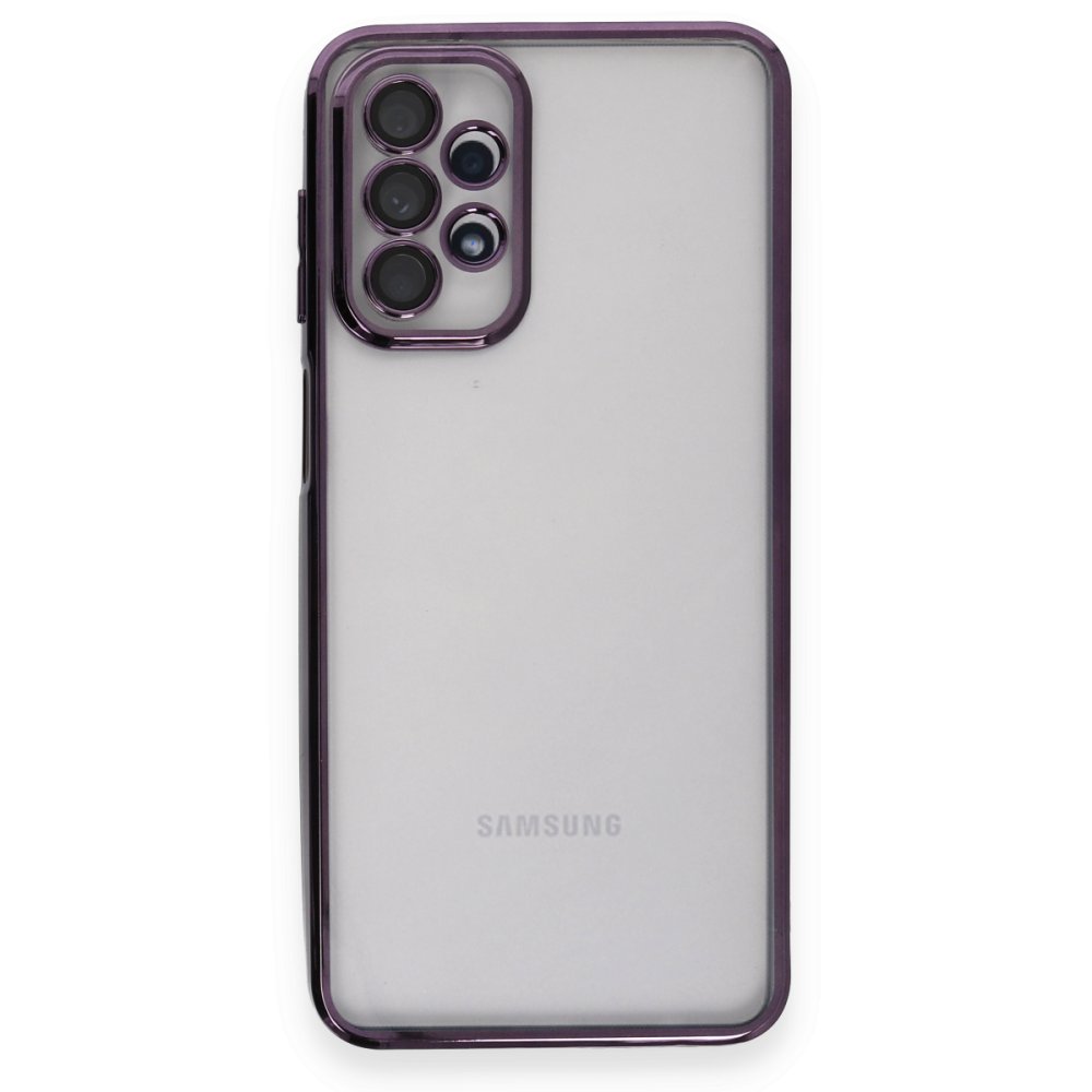  Samsung Galaxy A23 4G Kılıf Razer Lensli Silikon - Mor
