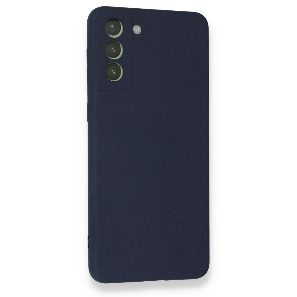  Samsung Galaxy S21 FE Kılıf Nano içi Kadife Silikon - Lacivert