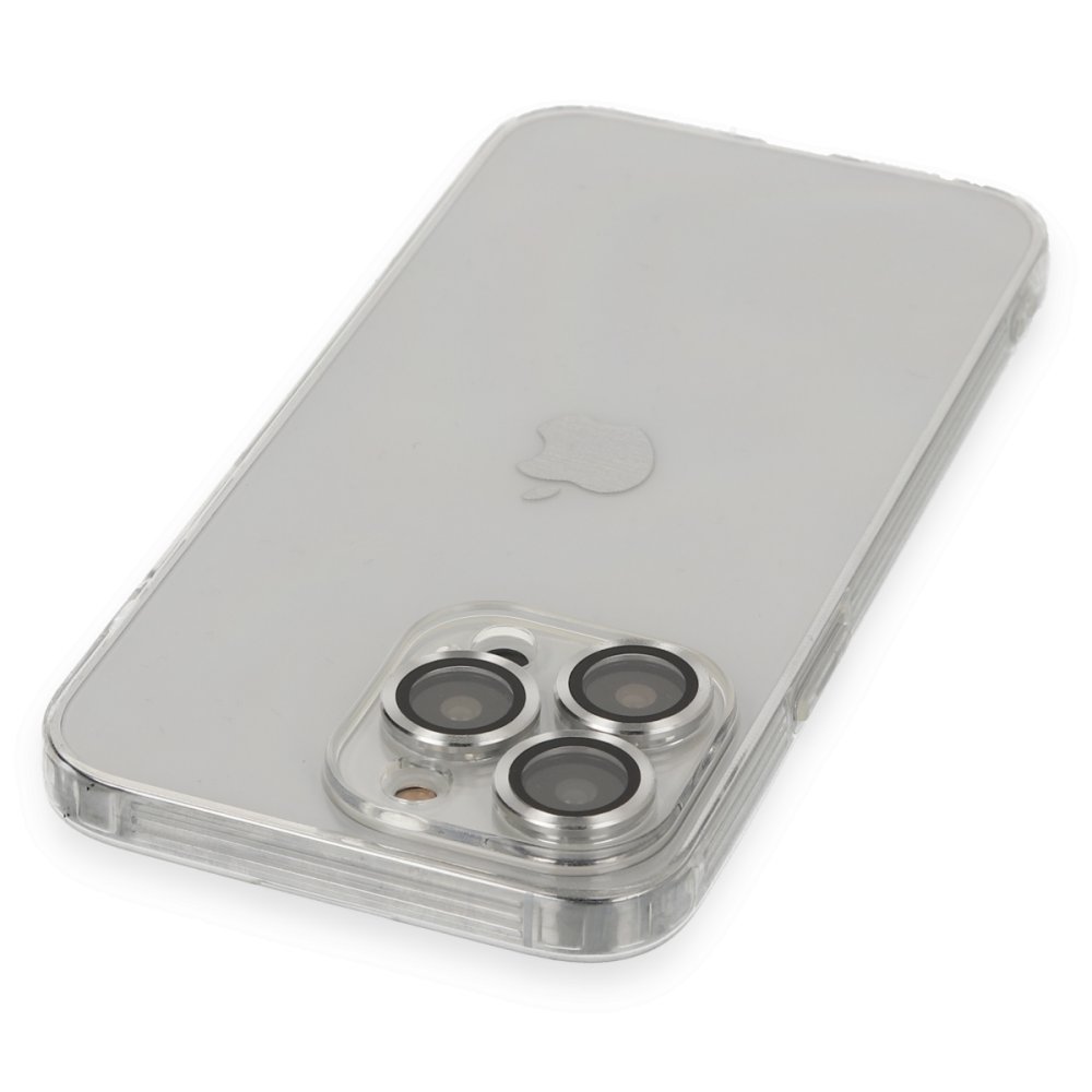  iPhone 14 Pro Kılıf Luko Lens Silikon - Gümüş