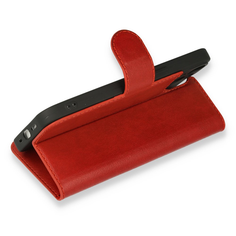 iPhone 14 Kılıf Trend S Plus Kapaklı Kılıf - Kırmızı iPhone 14 Kılıf Trend S Plus Kapaklı Kılıf - Kırmızı