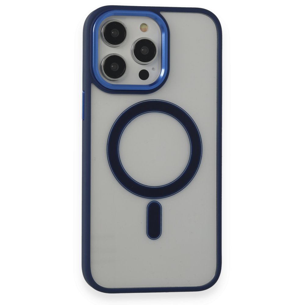  iPhone 14 Pro Max Kılıf Room Magneticsafe Silikon - Lacivert