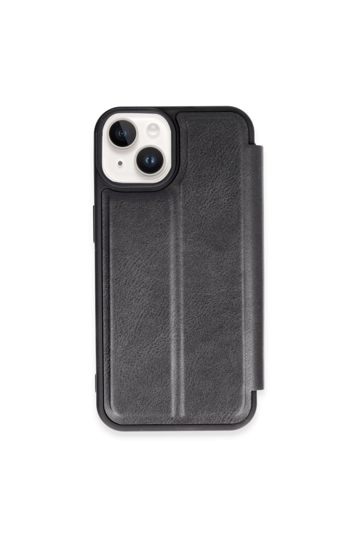  iPhone 15 Kılıf Flip Cover - Siyah