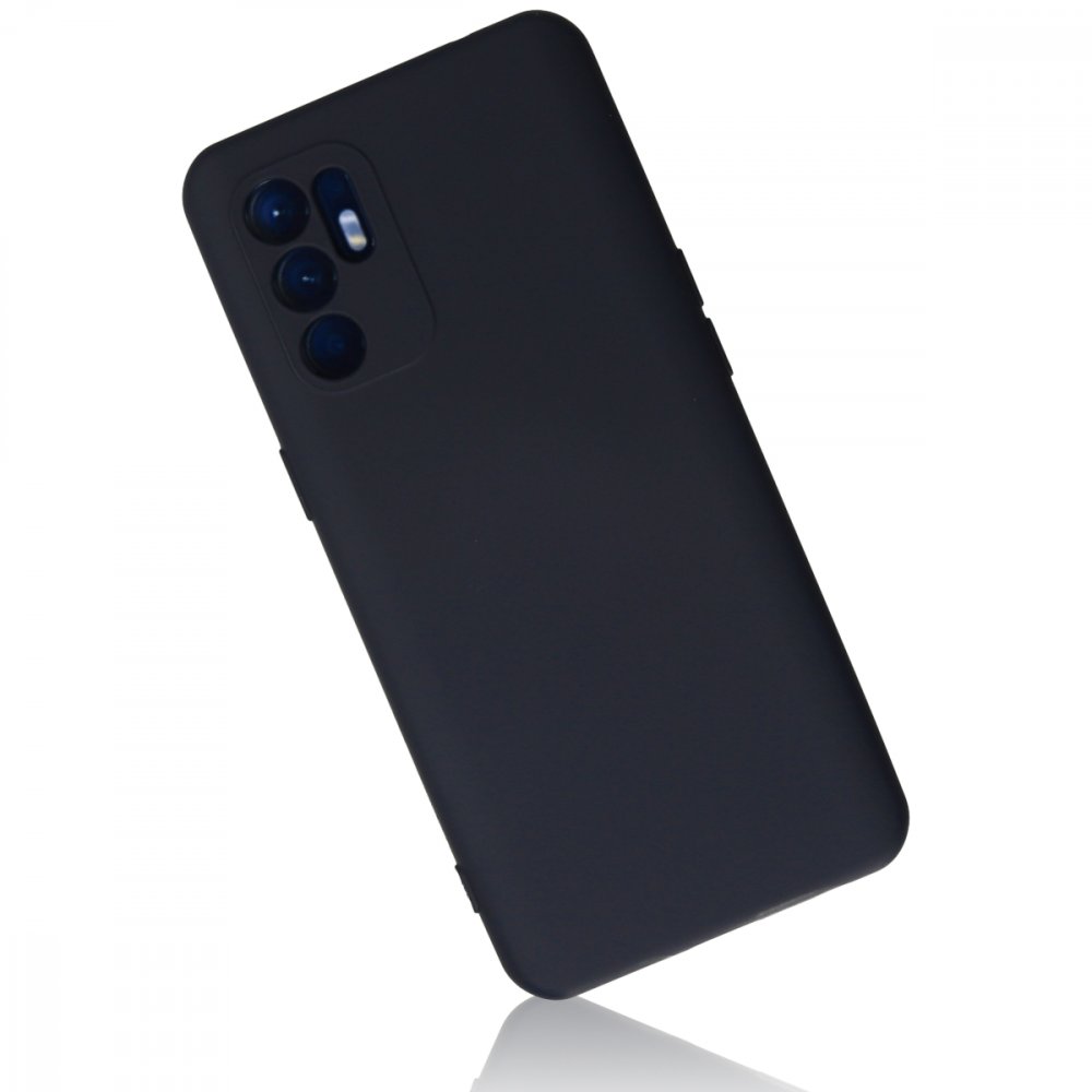  Oppo Reno 6 Kılıf Nano içi Kadife Silikon - Lacivert