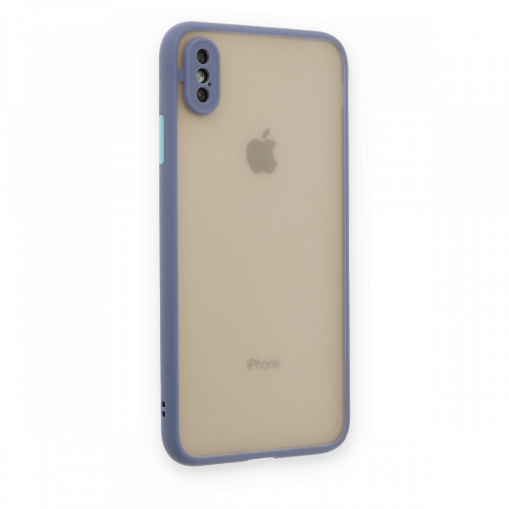  iPhone X Kılıf Montreal Silikon Kapak - Gri