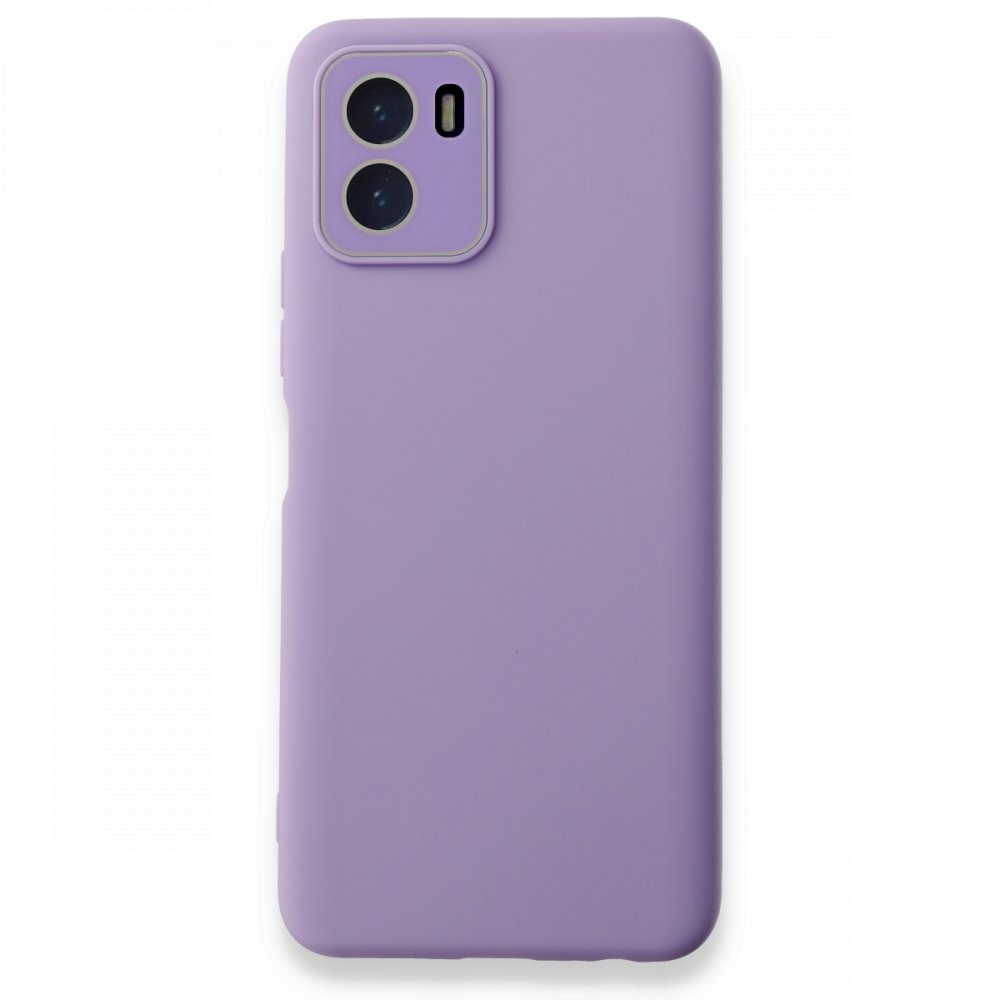  Vivo Y15S Kılıf Lansman Glass Kapak - Lila