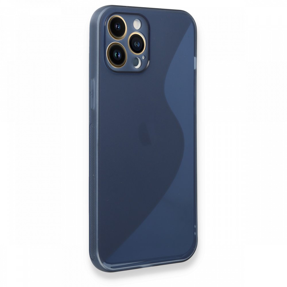  iPhone 13 Pro Max Kılıf S Silikon - Mavi