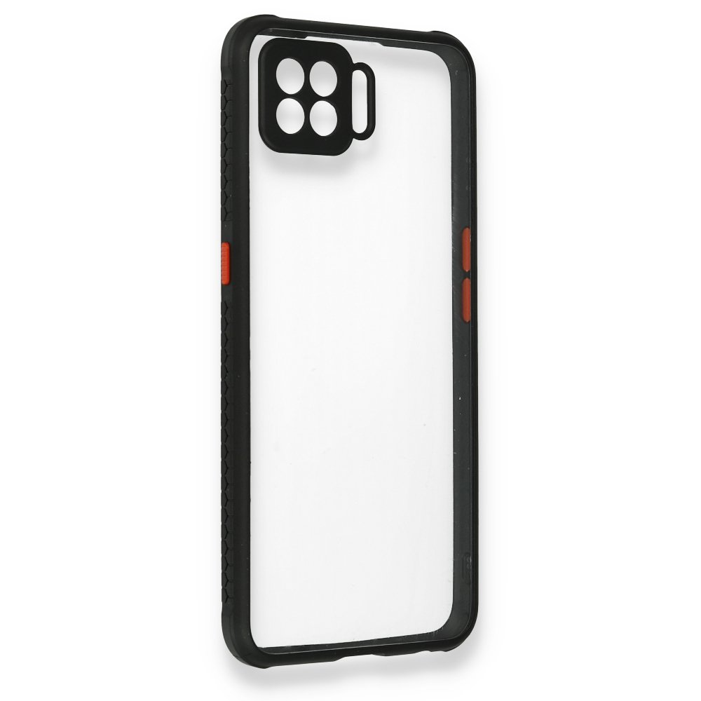  Oppo A73 Kılıf Miami Şeffaf Silikon - Siyah