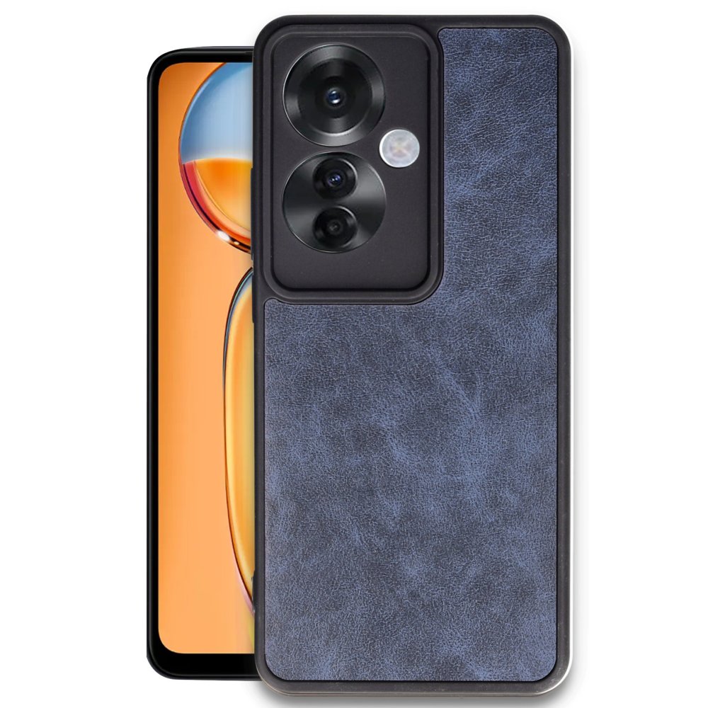 Oppo Reno 11F Kılıf Aras Deri Kapak - Lacivert Oppo Reno 11F Kılıf Aras Deri Kapak - Lacivert