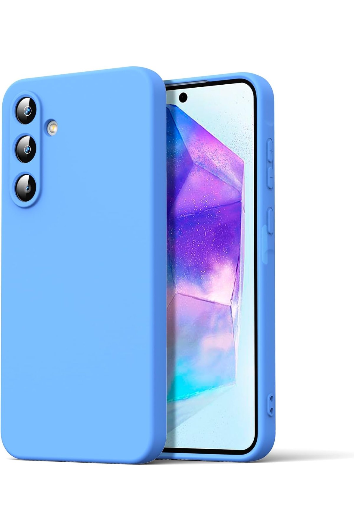  Samsung Galaxy A16 5G Kılıf Nano içi Kadife Silikon - Mavi