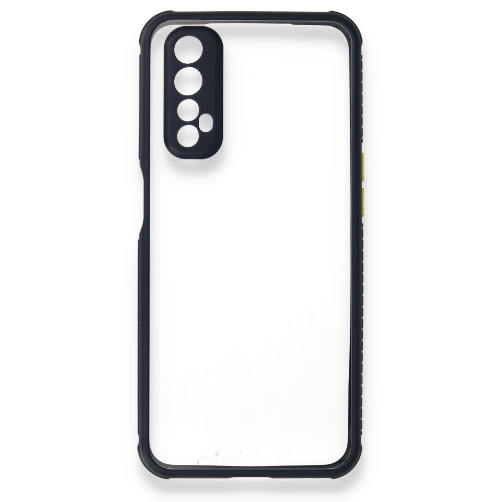 Realme 7 Kılıf Miami Şeffaf Silikon - Lacivert Realme 7 Kılıf Miami Şeffaf Silikon - Lacivert
