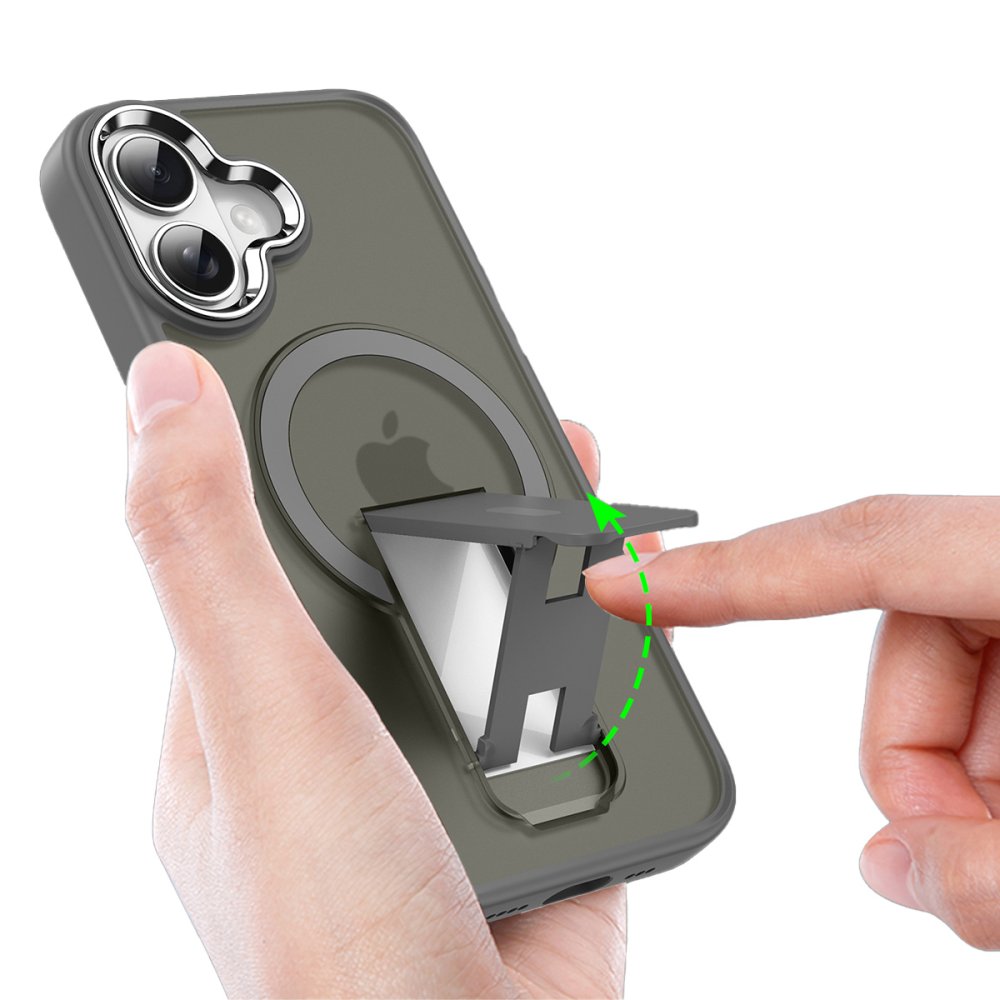 iPhone 16 Plus Kılıf Tork Magsafe Standlı Kapak - Siyah iPhone 16 Plus Kılıf Tork Magsafe Standlı Kapak - Siyah