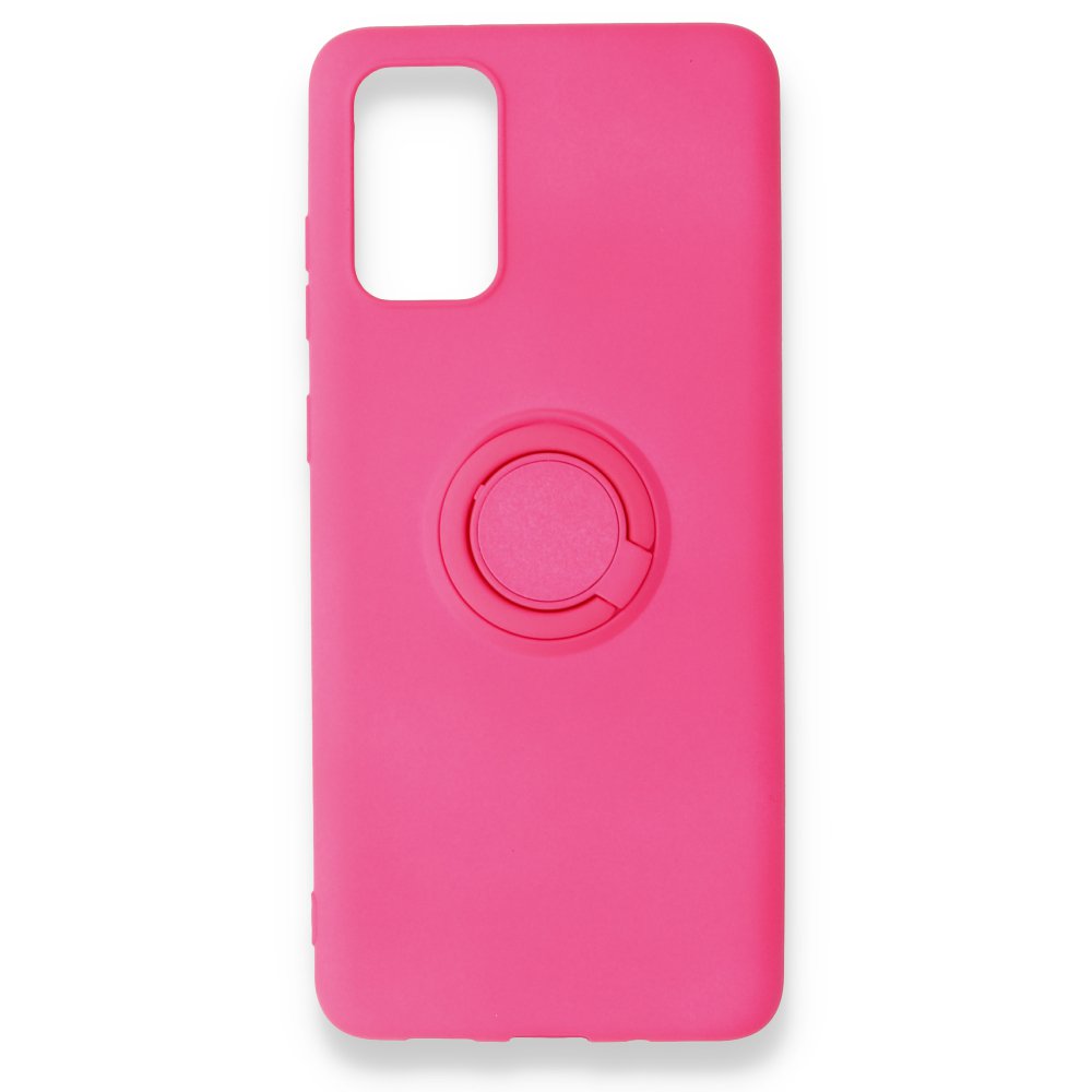  Samsung Galaxy S20 Plus Kılıf Viktor Yüzüklü Silikon - Pembe