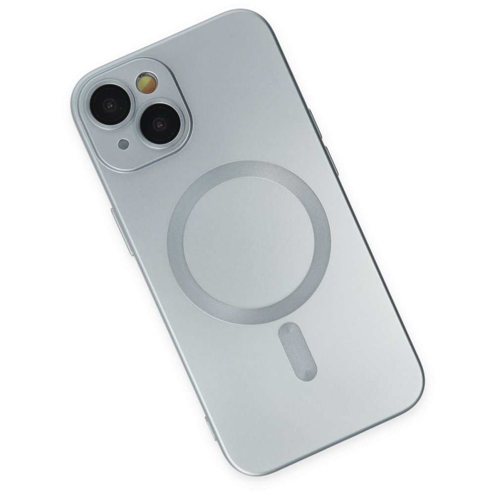 iPhone 14 Plus Kılıf Moshi Lens Magneticsafe Silikon - Sierra Blue  iPhone 14 Plus Kılıf Moshi Lens Magneticsafe Silikon - Sierra Blue