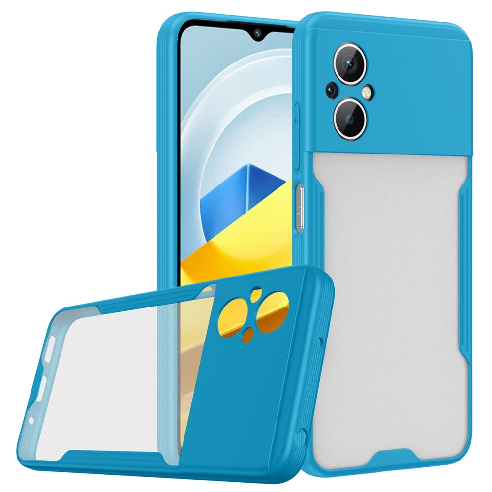  Xiaomi Poco M5 Kılıf Platin Silikon - Mavi