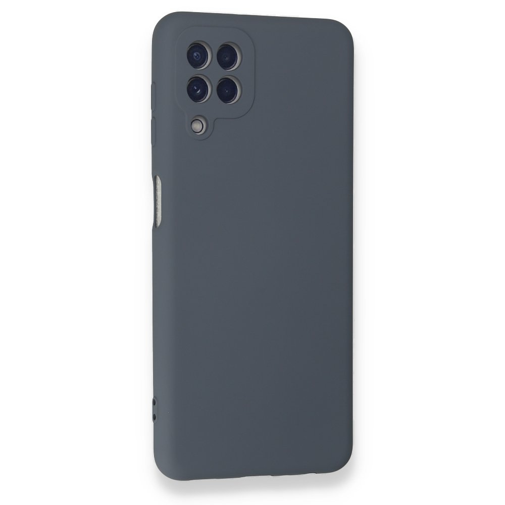  Samsung Galaxy M22 Kılıf Nano içi Kadife Silikon - Gri
