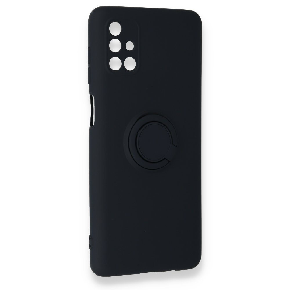  Samsung Galaxy M51 Kılıf Viktor Yüzüklü Silikon - Lacivert